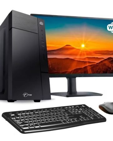 Computador Completo TOB Intel Core i5 com Wi-Fi SSD 240GB Memória 8GB Windows 10 Pro Trial, Teclado e Mouse, Monitor 19 Desktop